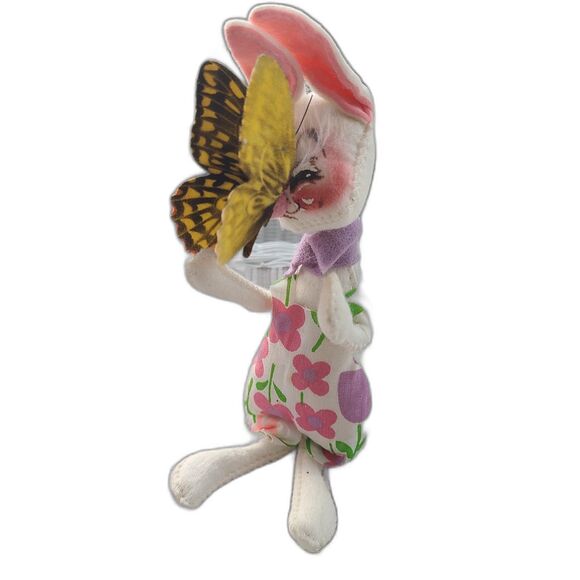 Annalee Mobilitee Doll Vintage 1971 Collectible Poseable Easter Bunny Butterfly - Picture 1 of 10